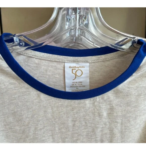 Walt Disney World 50th Anniversary Vault Collection Ringer Shirt NWT - Picture 3 of 5